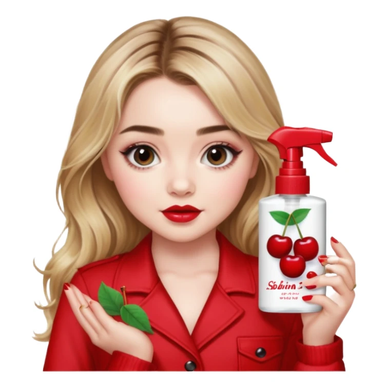 Sabrina carpenter cherry baby body mist   sticker