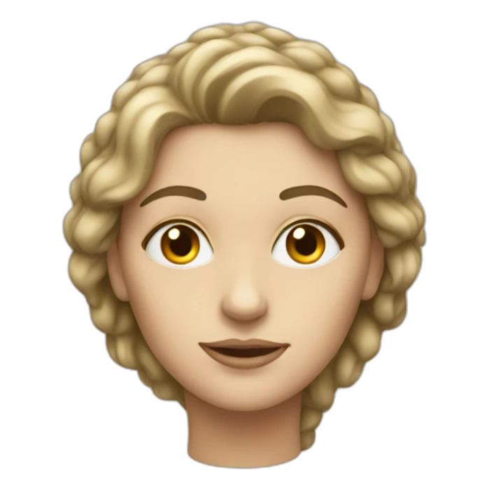 a white woman thinking sticker