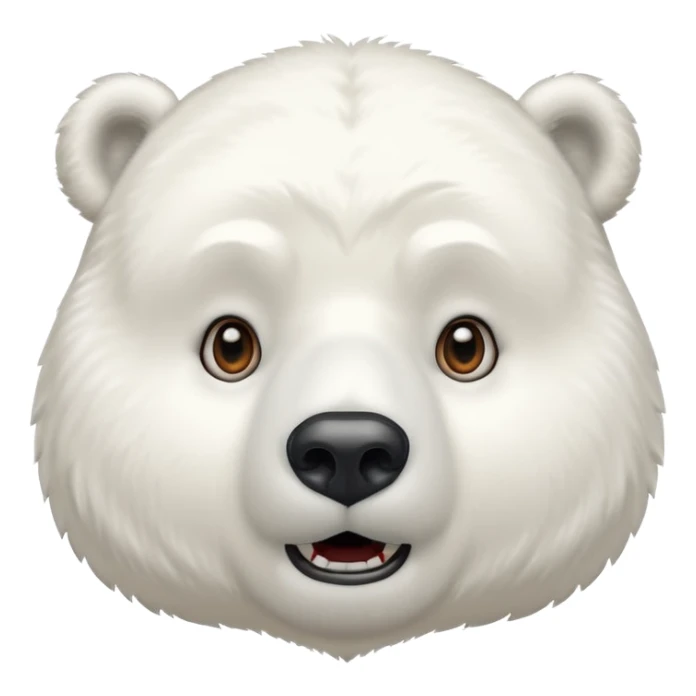 polar bear, chin support, suprise, half body sticker