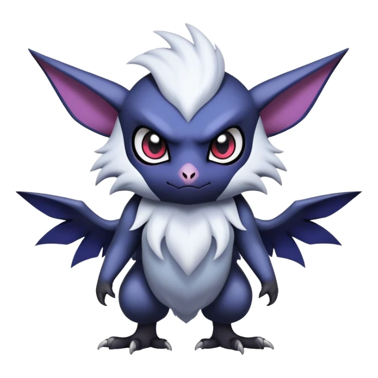 Edgy Cool Kawaii Noibat-Absol-Pokemon Full Body sticker