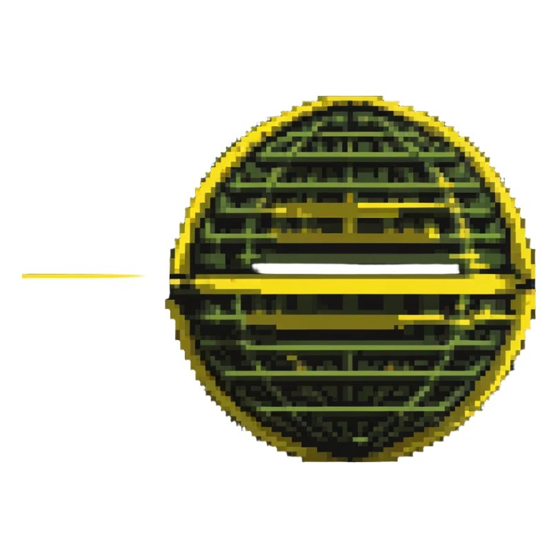 yellow orb with motion lines, 32x32 pixel art game speed power-up sticker