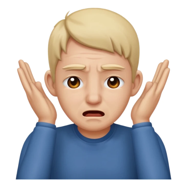 person covering ears, wincing in pain sticker