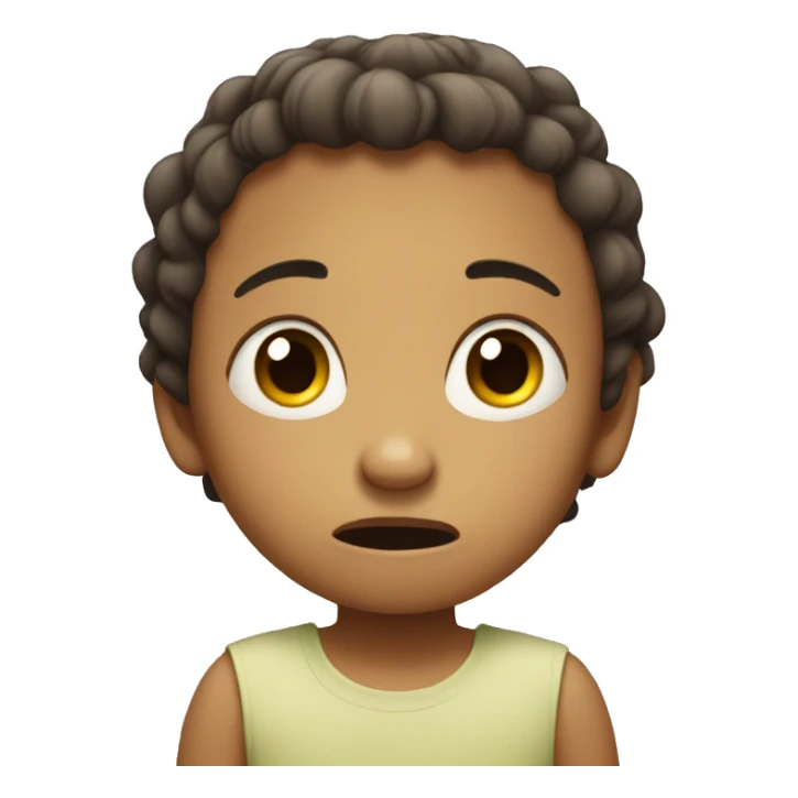 the child is afraid of people sticker