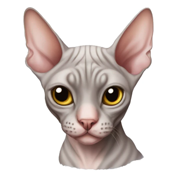 Plaid sphynx cat sticker