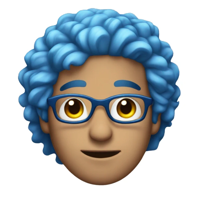 Rauw alejandro Latin Singer with Blue hair glasses rapper sticker