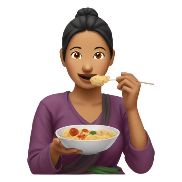 nepali girl eating momo sticker