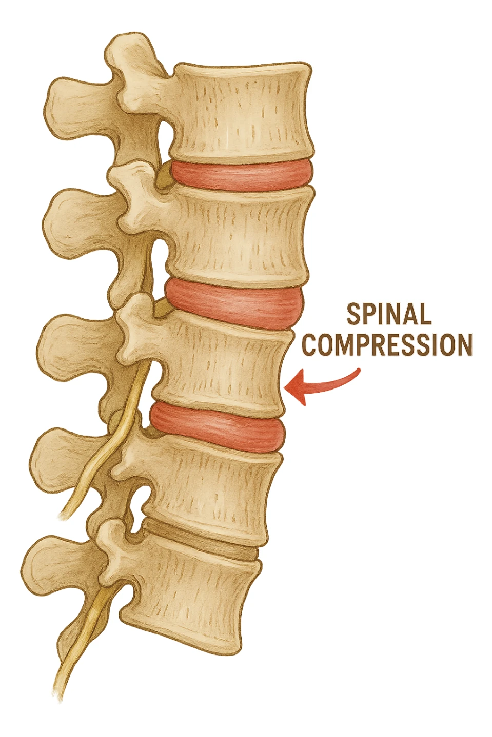 Compressione della colonna vertebrale sticker