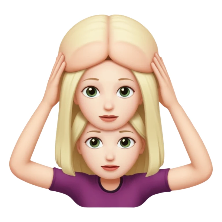 A person sitting on another persons head sticker