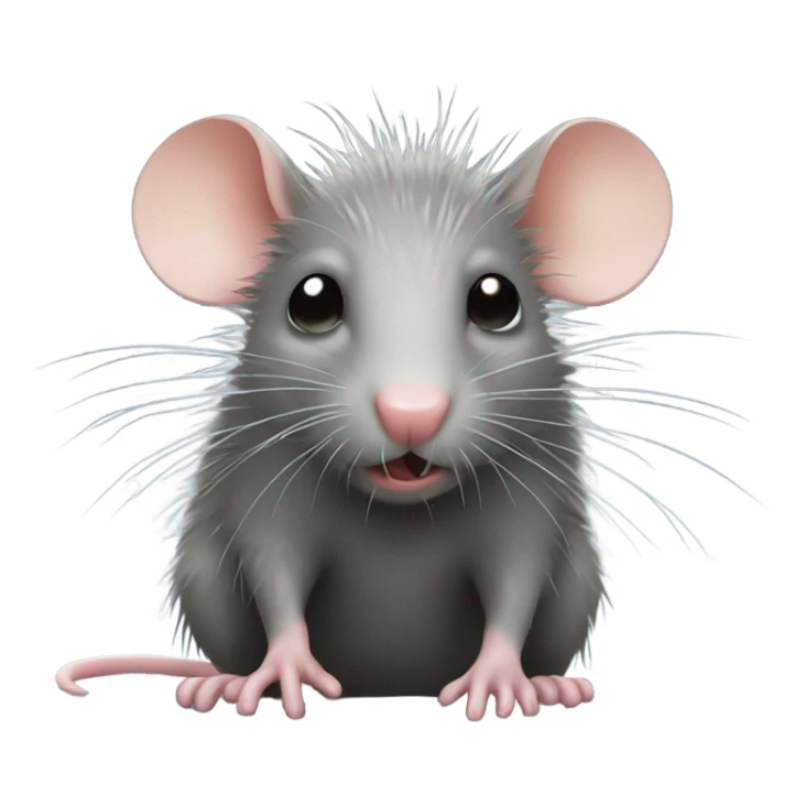 A wet rat in the rain sticker