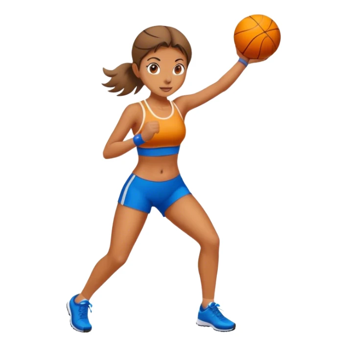 the girl is doing sports sticker