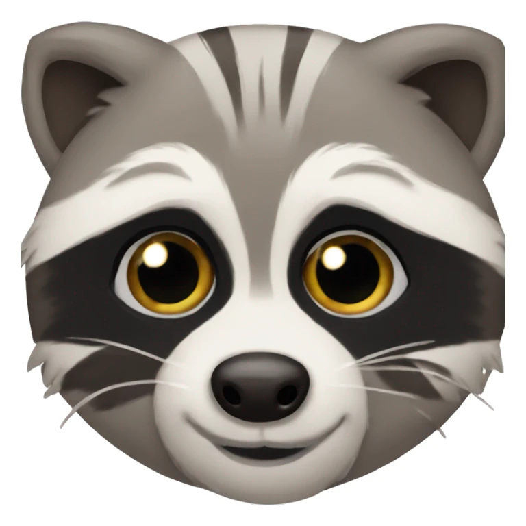 Raccoon heart eyes sticker