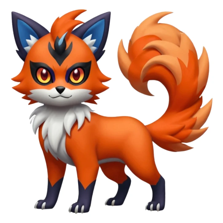 Delcatty-Litten-Zorua-Absol-Sprigatito-fusion, full body sticker