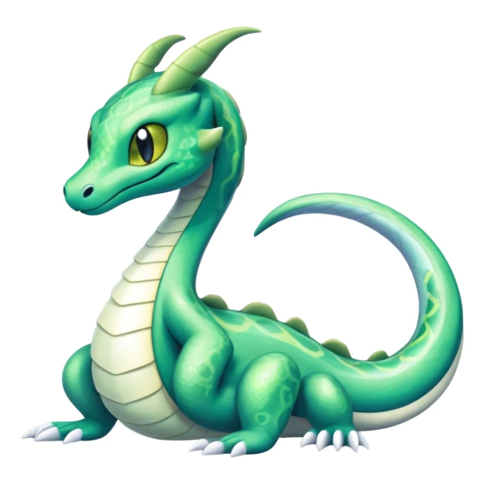 Seviper-Dragonair-Dratini-hybrid, full body, two legs, two hands sticker