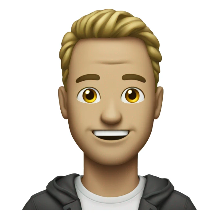 guy with buck teeth and money eyes sticker