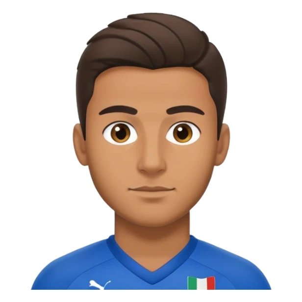 italian football player blue jersey sticker