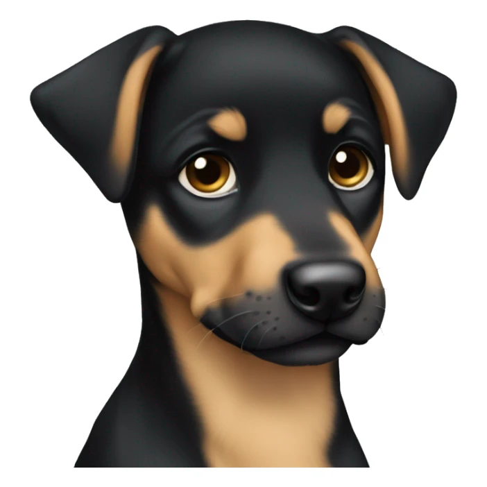 Kelpie black and tan puppy sad sticker