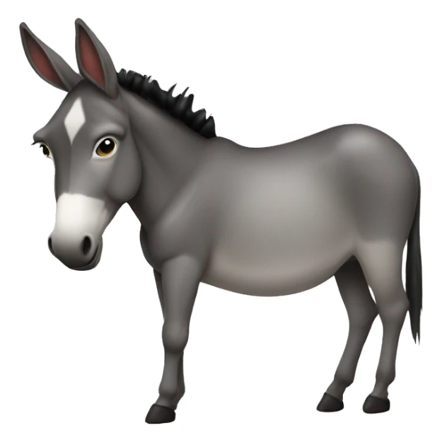 kiss ass emoji with lips and a donkey sticker