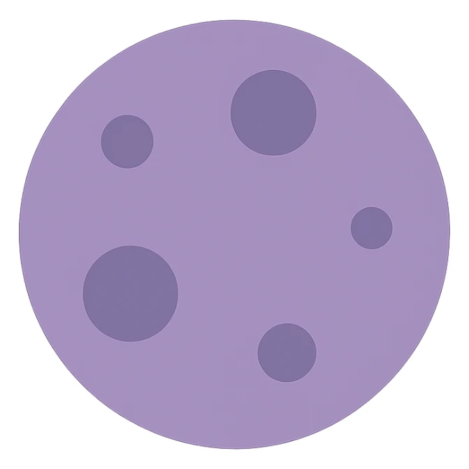 A dull purple moon sticker