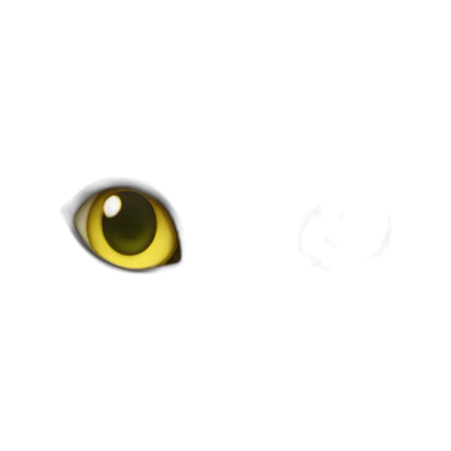 yellow, grey, and white fat female cat green eyes sticker