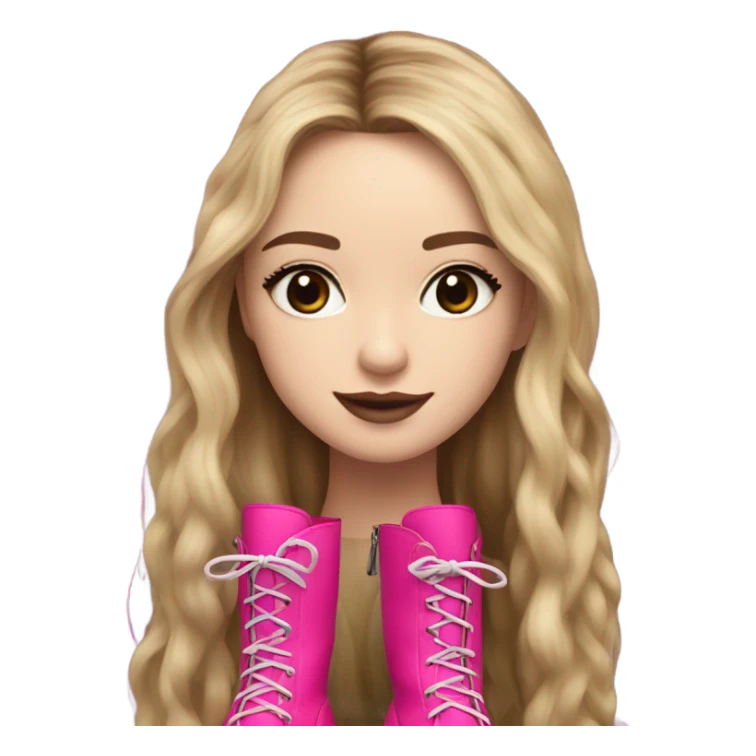 sabrina carpenter's bright pink knee high boots sticker
