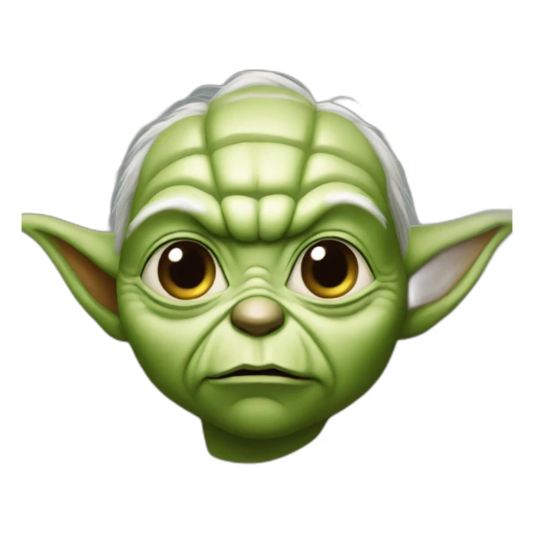 Yoda who sticks out his tongue sticker