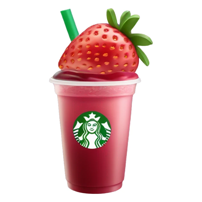 starbucks strawberry açaí refresher not in a frappuccino cup sticker
