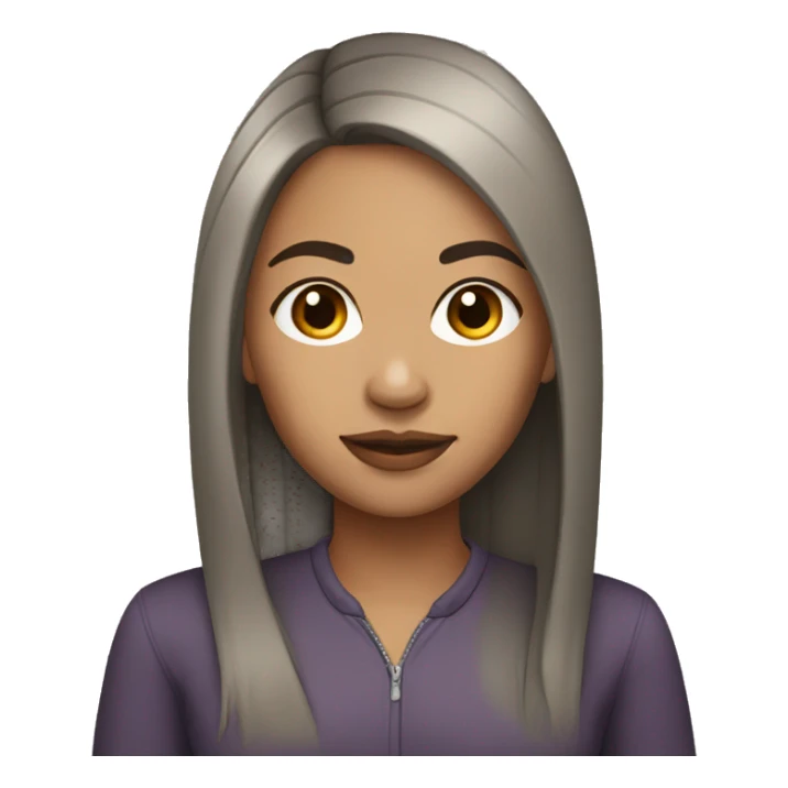 Lightskin female with straight hair  sticker