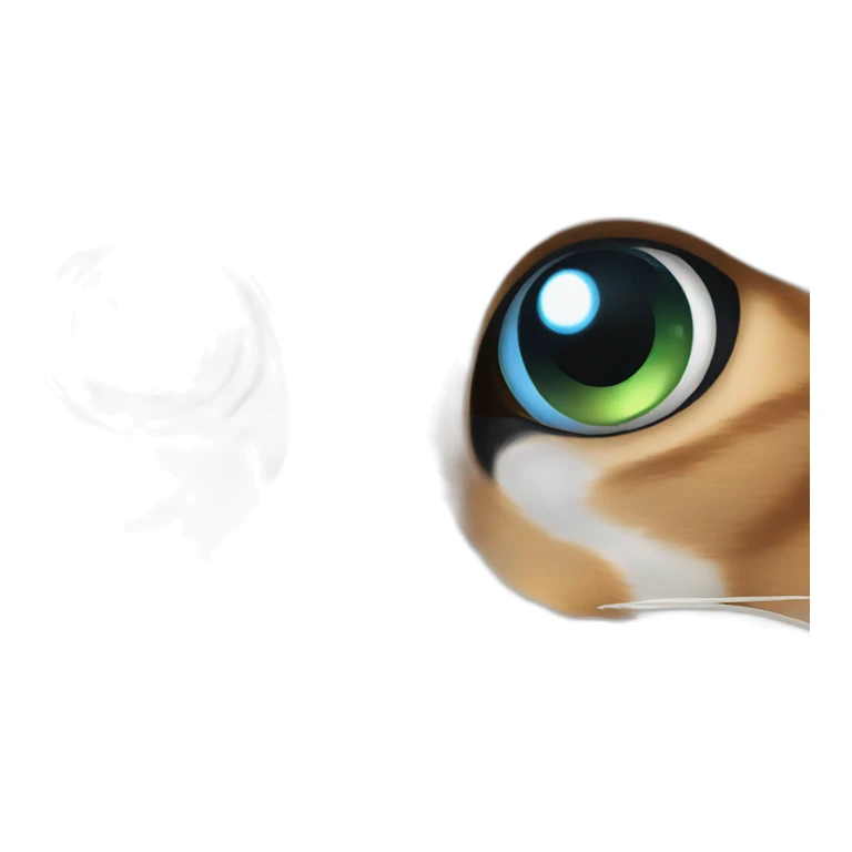 Calico cat with blue and green eyes sticker