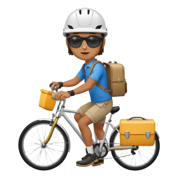 Bike courier with messenger box,Delivery Crew sticker
