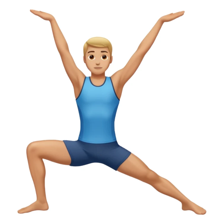 persona estirada con las piernas levantadas deporte sticker