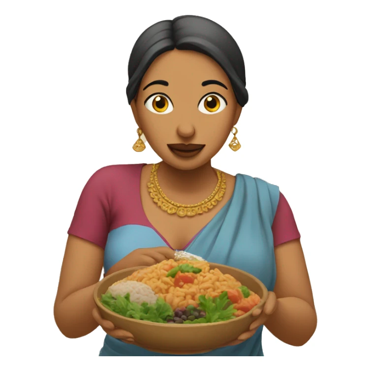 Wife eating piyaji sticker