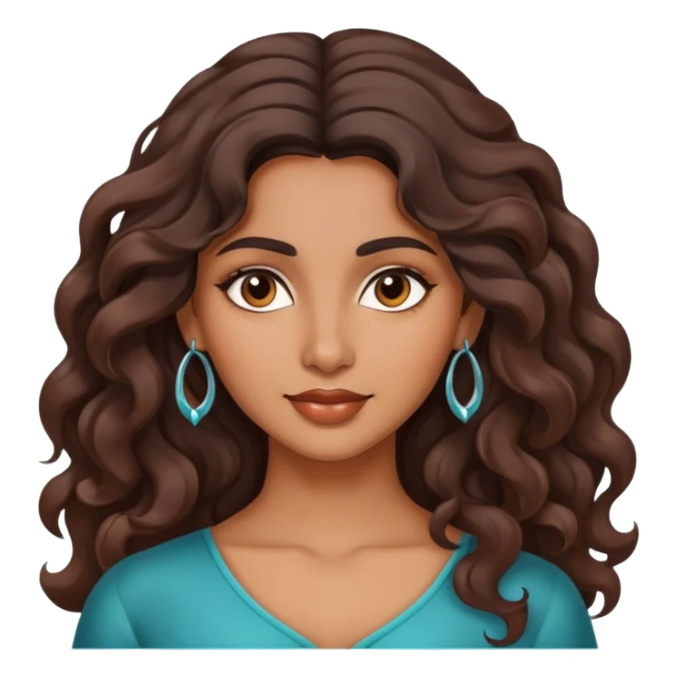 Morena ondulada con rasgos de India muy bonita  sticker