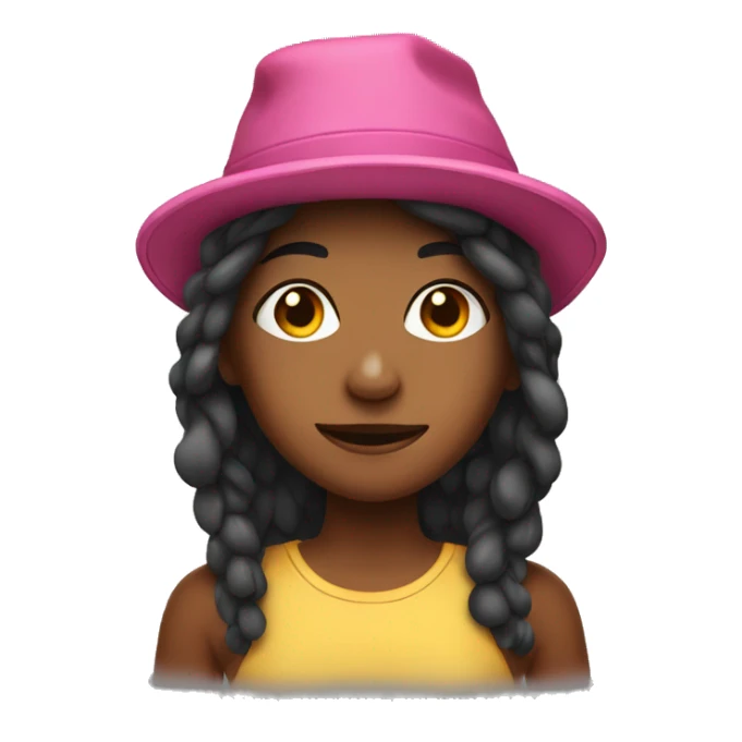 Girl in a funny hat sticker