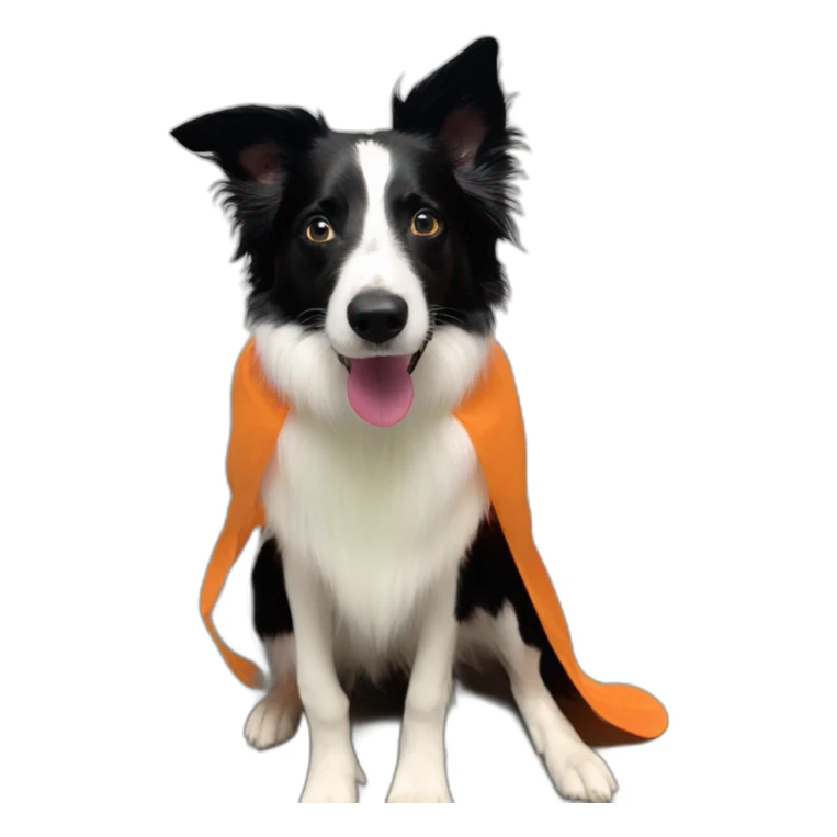 Border collie halloween costume sticker