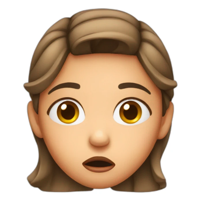 girl shocked closed mouth sticker