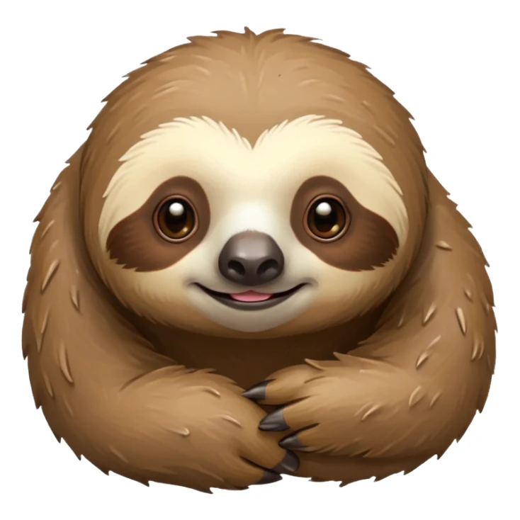 A relaxed sloth after the shower sticker