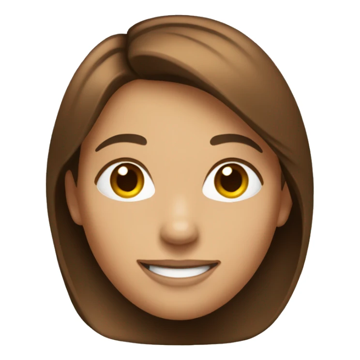 A smiling woman with brown hair sticker