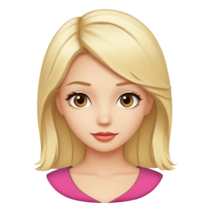 Pretty girl with hair blonde and coquete sticker
