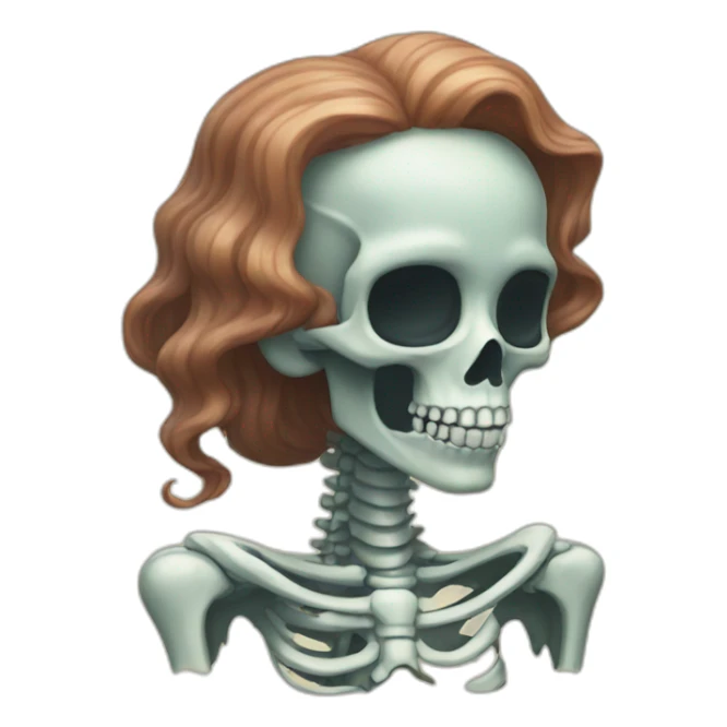 mermaid skeleton sticker