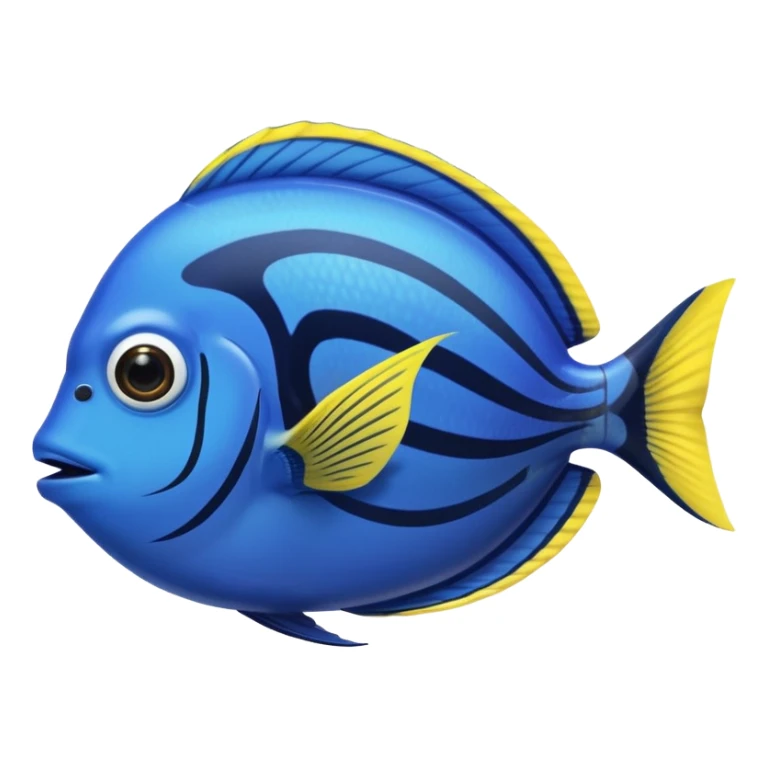 blue tang fish with an aquarium sticker