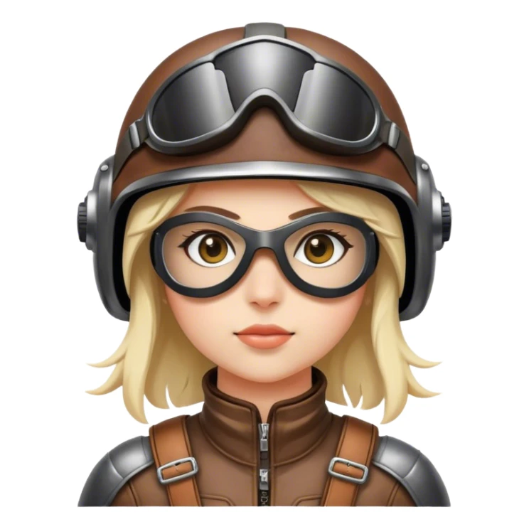 Copilot leather helmet girl googles  sticker