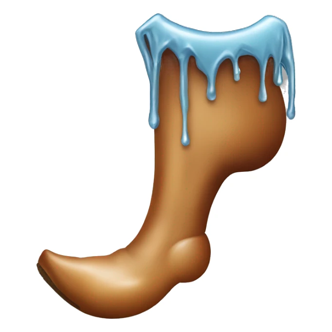 Horse leg with piercing and dripping wet hoof  sticker