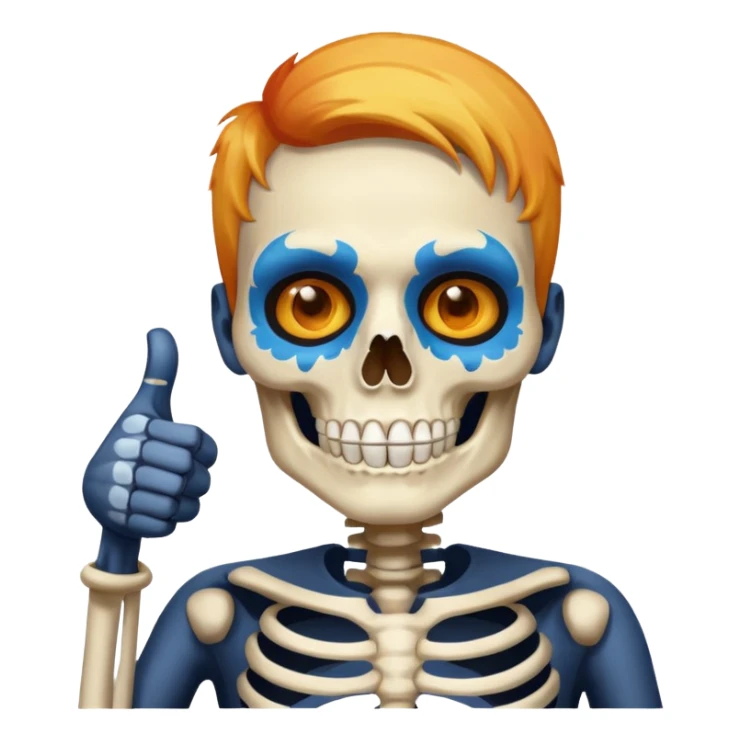 Pulgar arriba día de muertos sticker