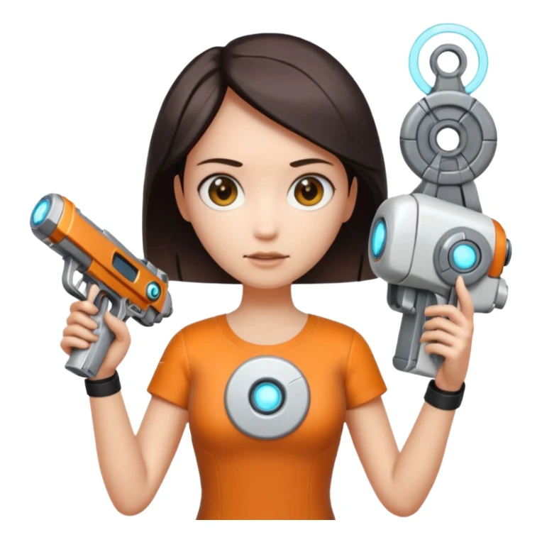 Chell portal gun glados too sticker