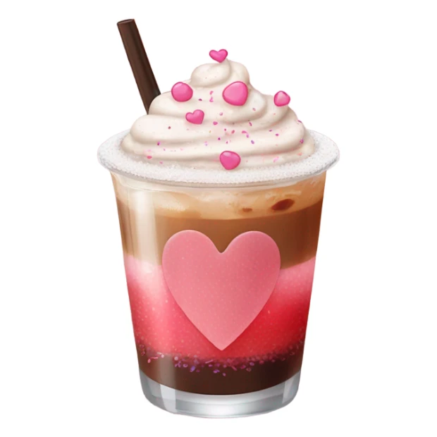 Valentine's themed iced americano sticker