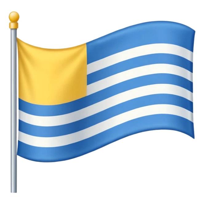 A flag with Blue on top than in the middle White and on the bottom yellow only Like 3 Stripes  sticker