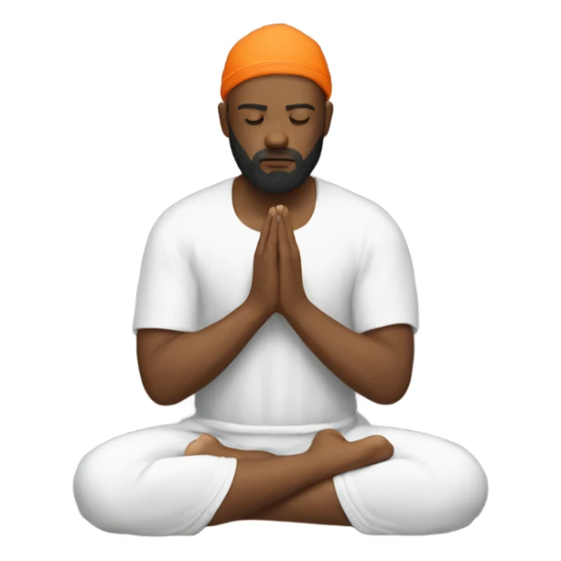 man with orange beard and boxer cut, square galses as he praying  sticker