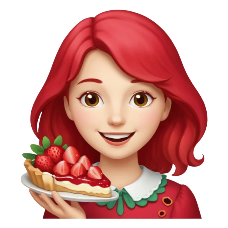 Madeline ( Celeste) en train de manger la tarte à la fraise  sticker