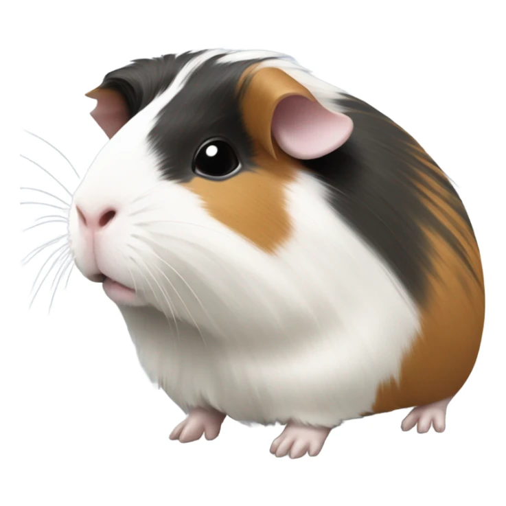 Guinea pig black and white bands sticker