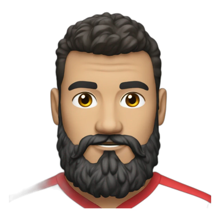 Homme barbu peau mate maillot psg sticker